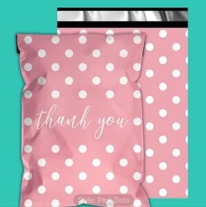 12x15.5 Pink & white poly mailers quantity of ten
